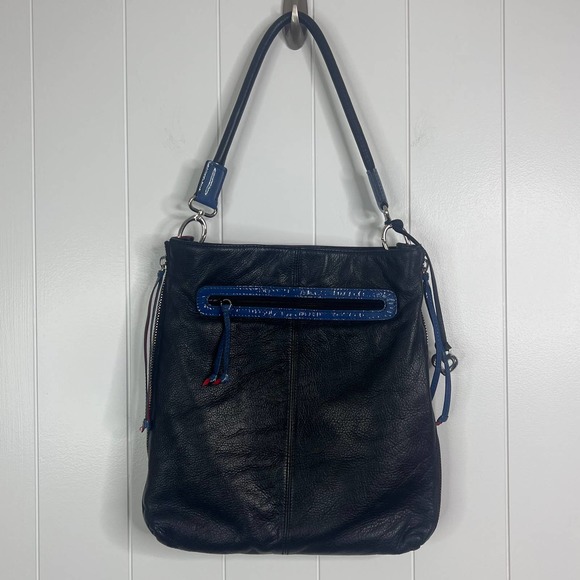 BRIGHTON BAG “Uptown” Fashionista NYC appliqué Leather Bag/Tote - Picture 11 of 13